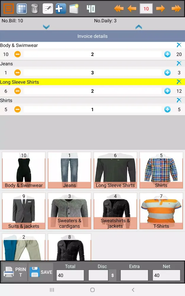 Zrzuty ekranu Smart Point of Sale