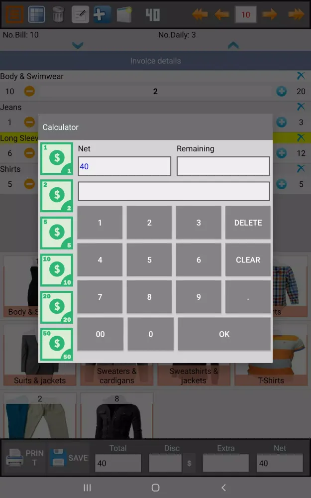 Zrzuty ekranu Smart Point of Sale