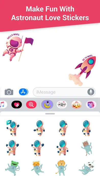 The Astronaut Love Stickers スクリーンショット
