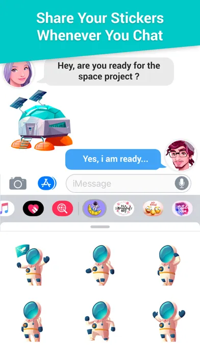 The Astronaut Love Stickers スクリーンショット