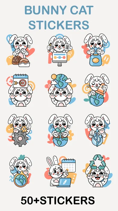 ภาพหน้าจอของ Bunny Cat Stickers