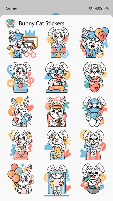 ภาพหน้าจอของ Bunny Cat Stickers