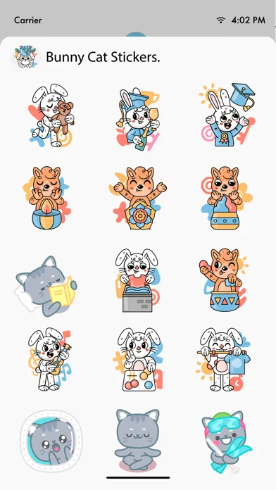 ภาพหน้าจอของ Bunny Cat Stickers