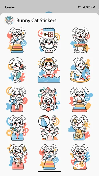 ภาพหน้าจอของ Bunny Cat Stickers