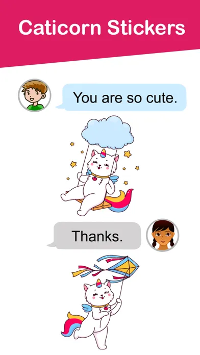Tangkapan layar Caticorn Stickers
