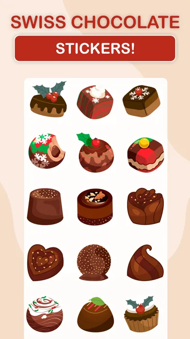ภาพหน้าจอของ Swiss Chocolate Stickers!
