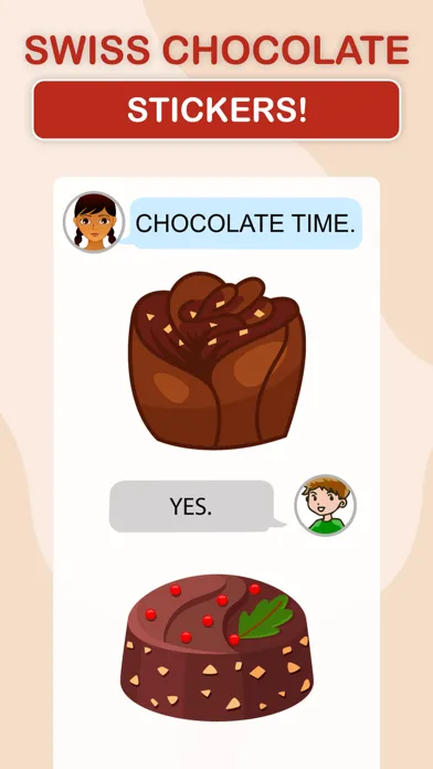 ภาพหน้าจอของ Swiss Chocolate Stickers!
