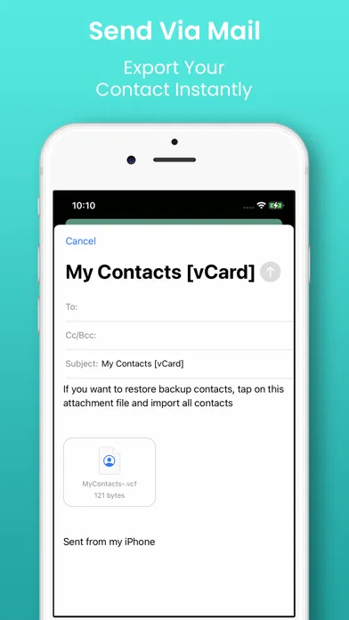 Capturas de tela do Contacts Backup Export vcf/xls
