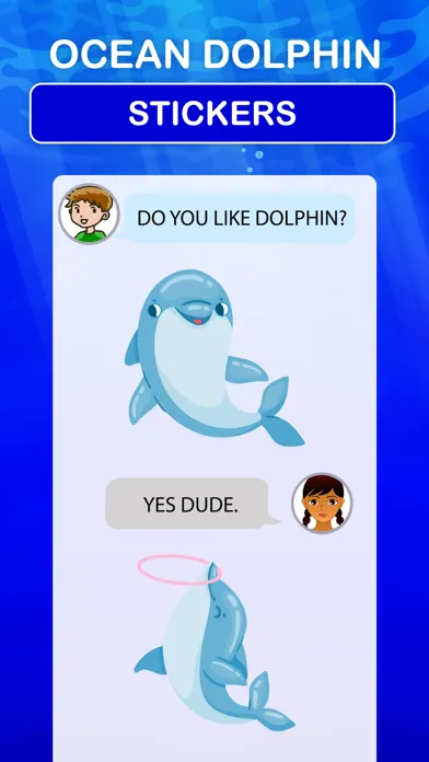 Ocean Dolphin Stickers應用截圖