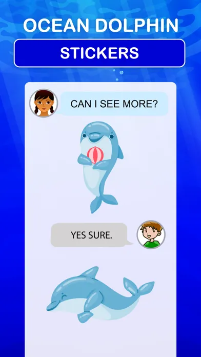 Ocean Dolphin Stickers應用截圖