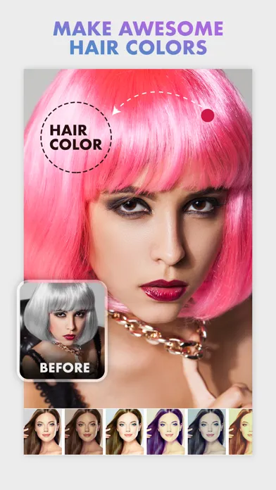 Zrzuty ekranu Hair Color & Eye Color Changer