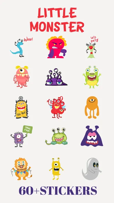 صور Little Monster Stickers Pack