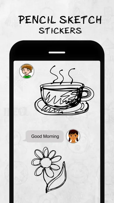 Screenshot di Pencil Sketch Stickers Pack