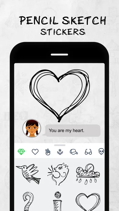 Screenshot di Pencil Sketch Stickers Pack