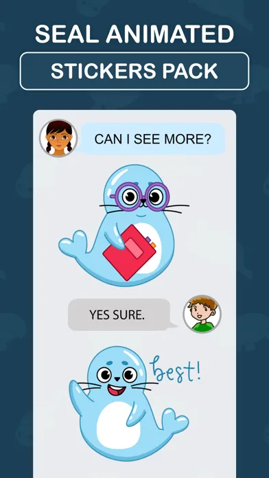 Seal Animated Stickers Pack 스크린샷