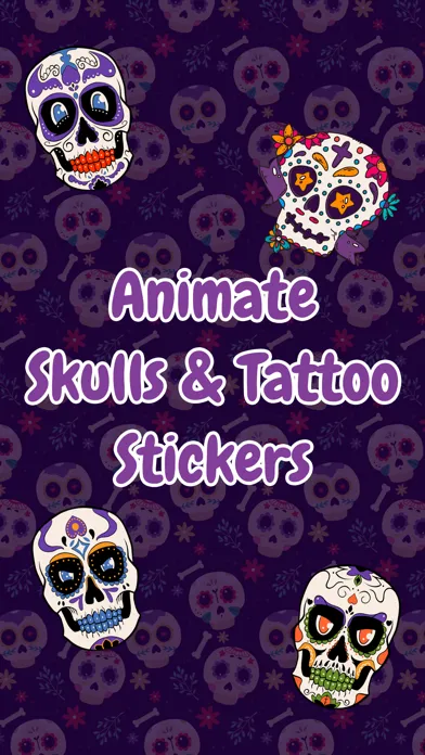 صور Animated Skulls&Tattoo Sticker