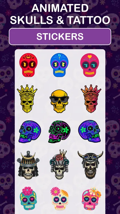 صور Animated Skulls&Tattoo Sticker