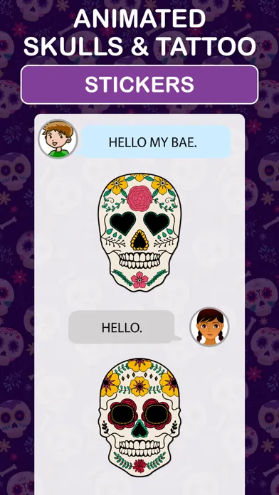 صور Animated Skulls&Tattoo Sticker