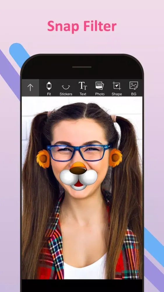 Ảnh chụp màn hình của Funny Face Filters & Stickers For Social Apps