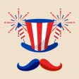 USA Independence Day Sticker USA Independence Day Sticker
