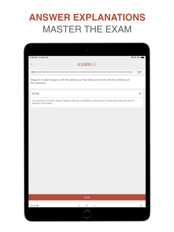 Zrzuty ekranu CNM Practice Test iPad 
