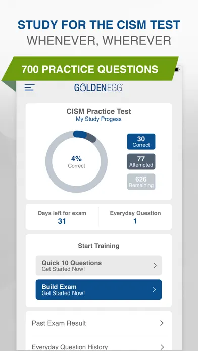 Screenshot di CISM Practice Test