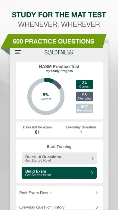 ภาพหน้าจอของ NASM CPT Practice Test Prep