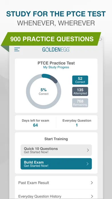Tangkapan skrin PTCE Practice Test Pro