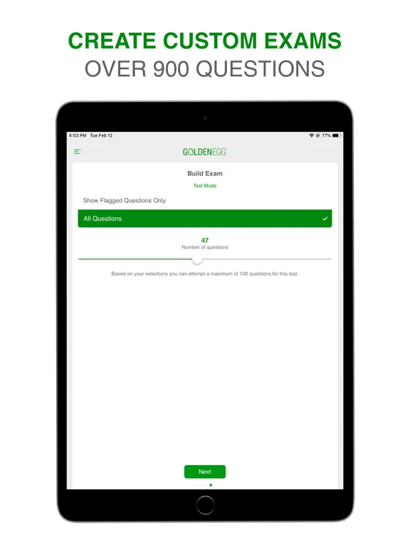 Ảnh chụp màn hình của Praxis Core Practice Test iPad 