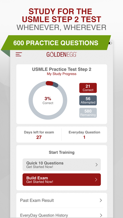 Ảnh chụp màn hình của USMLE Practice Test Step 2