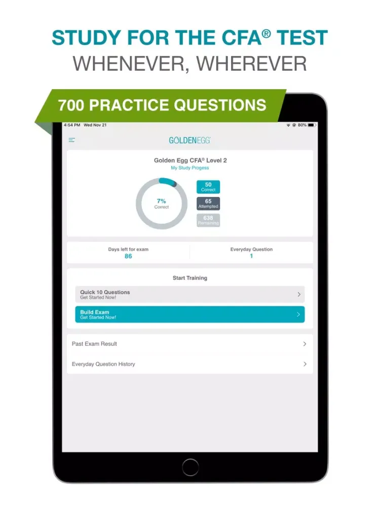 Golden Egg CFA® Exam Level 2. iPad  سکرین شاٹس