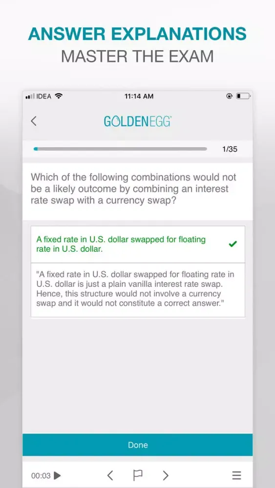 Golden Egg CFA® Exam Level 2. سکرین شاٹس