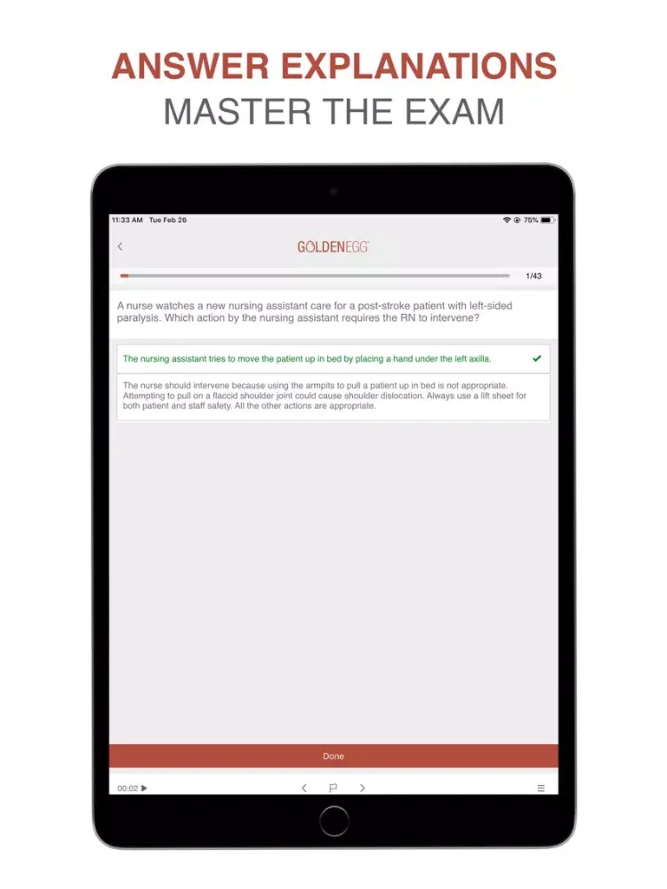 Zrzuty ekranu NCLEX RN Test iPad 