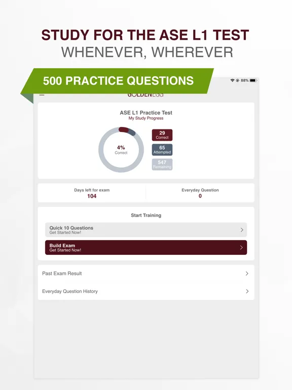 ASE L1 Practice Test Prep iPad  سکرین شاٹس