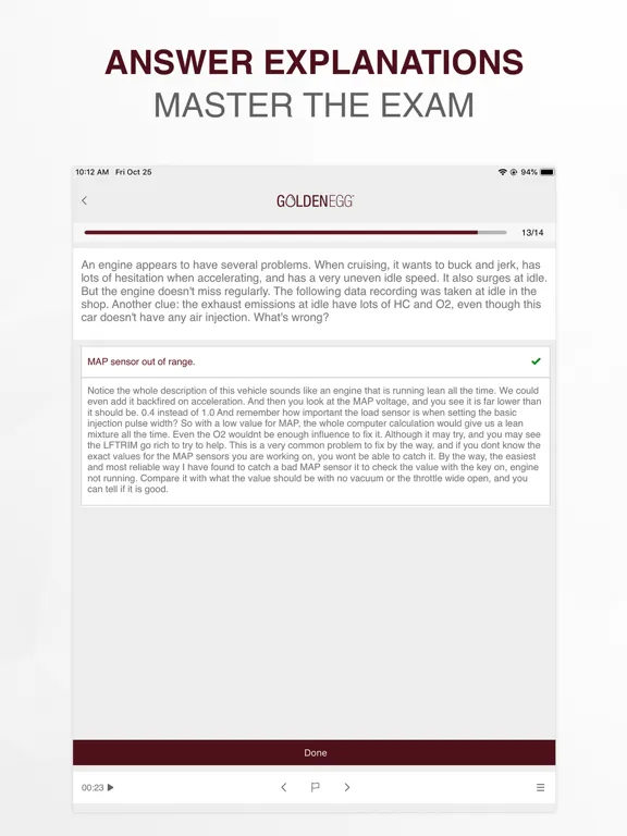 ASE L1 Practice Test Prep iPad  سکرین شاٹس