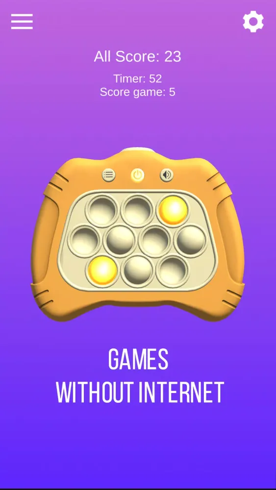 Tangkapan skrin Electronic pop it game console