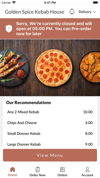Zrzuty ekranu Golden Spice Kebab House.