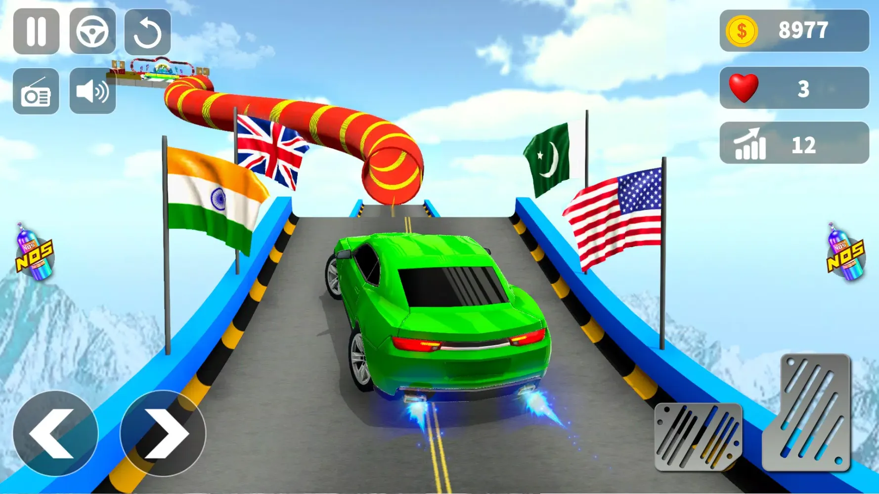 ภาพหน้าจอของ Car Stunts: Car Offline Games