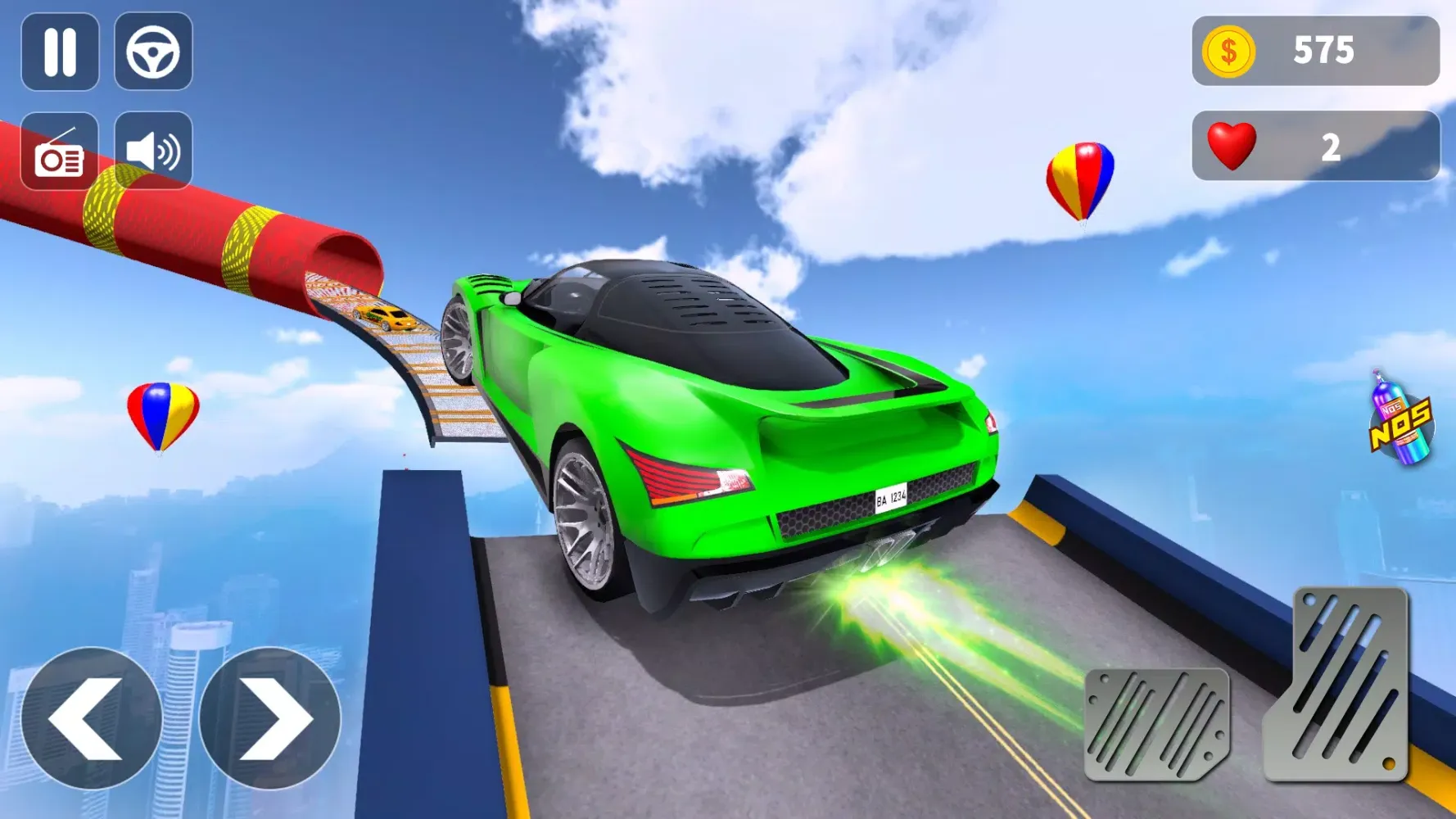 ภาพหน้าจอของ Car Stunts: Car Offline Games