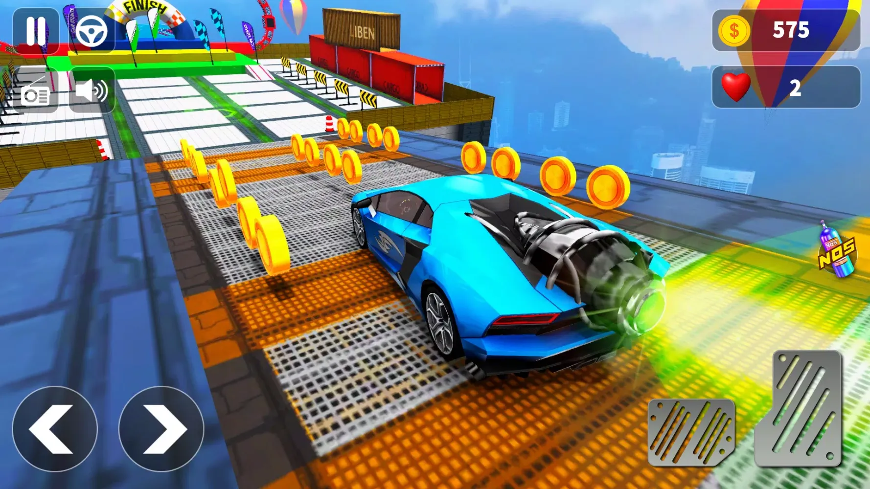 ภาพหน้าจอของ Car Stunts: Car Offline Games