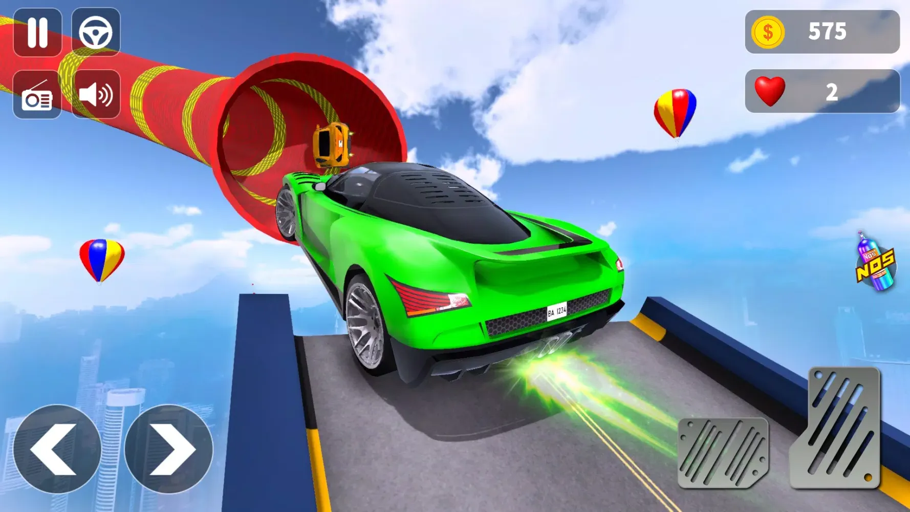 ภาพหน้าจอของ Car Stunts: Car Offline Games
