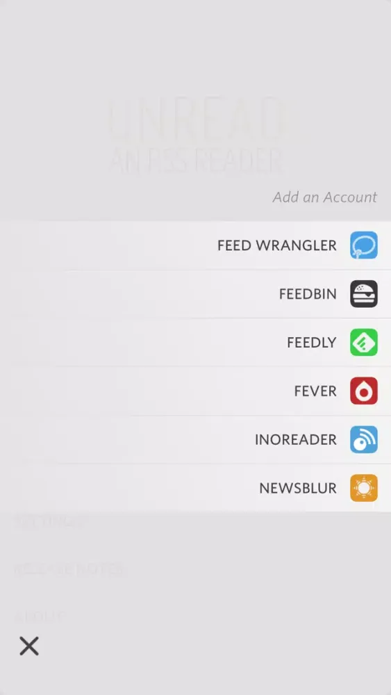 Unread: RSS Reader應用截圖