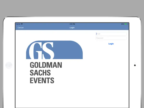 Goldman Sachs Events iPad  Screenshots