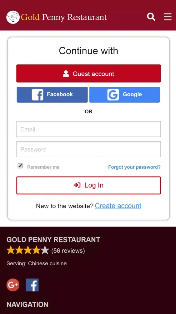 Tangkapan layar Gold Penny Restaurant