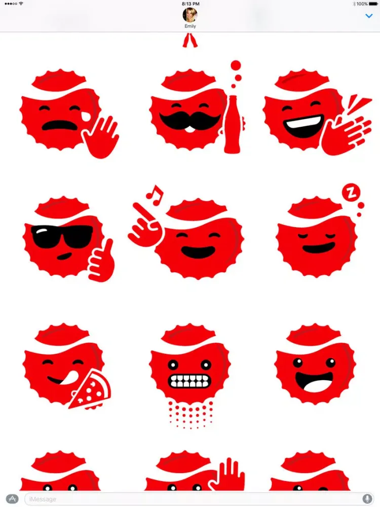 Coke Stickers iPad  Screenshots