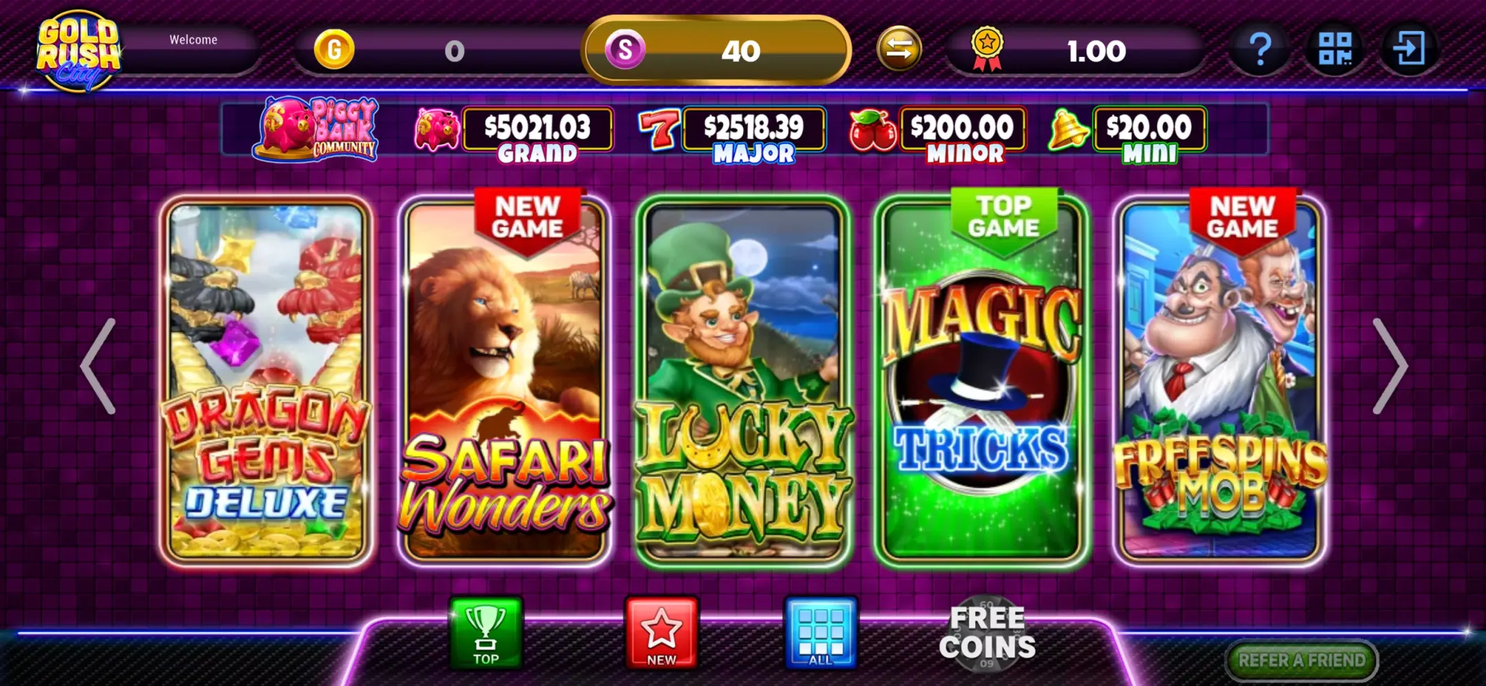 Ảnh chụp màn hình của Gold Rush City