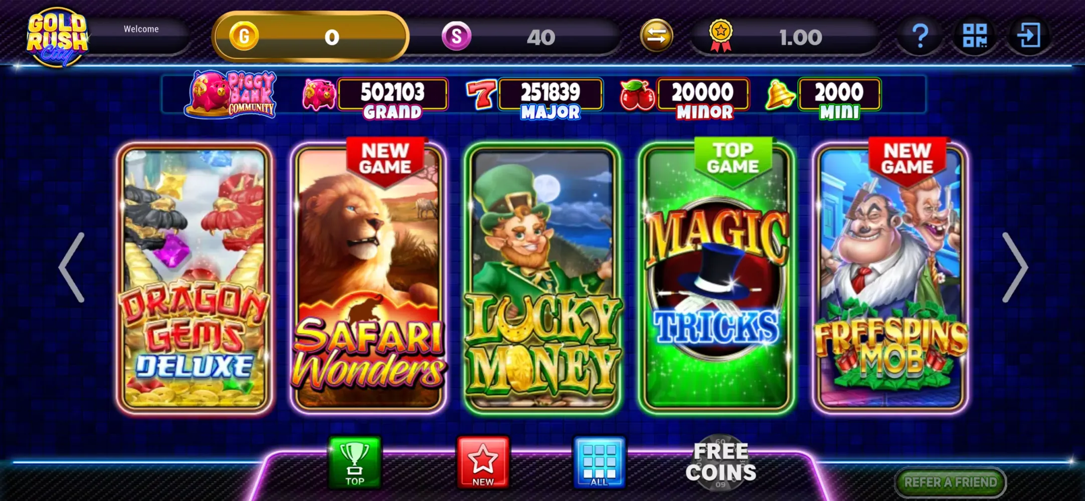 Ảnh chụp màn hình của Gold Rush City