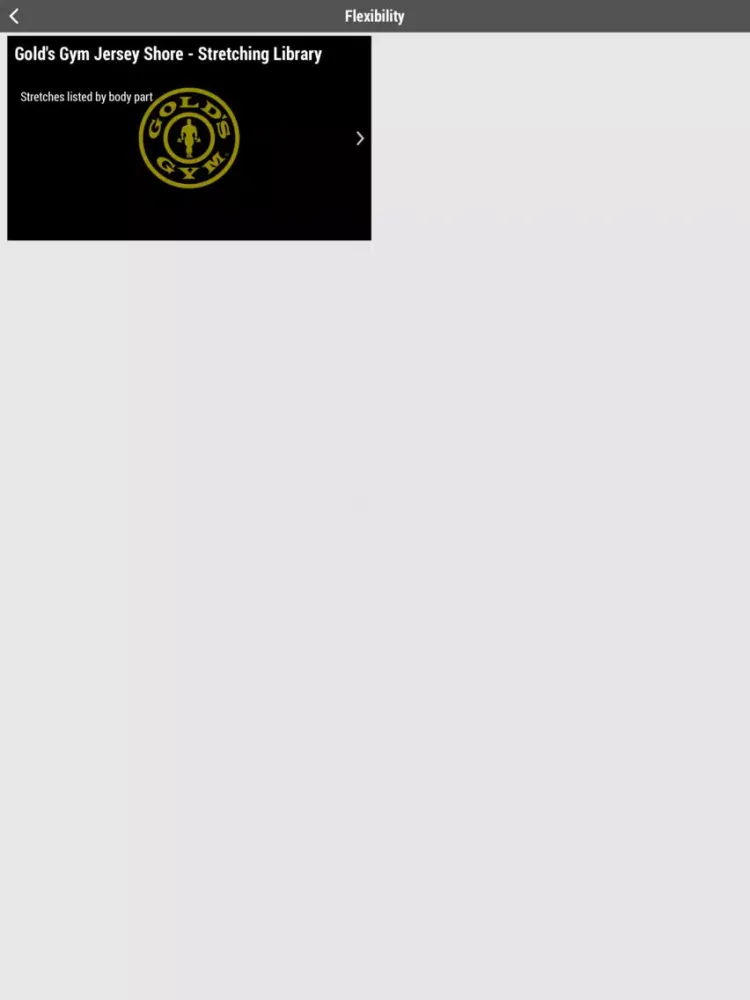 Ảnh chụp màn hình của Gold’s Gym Jersey Shore iPad 