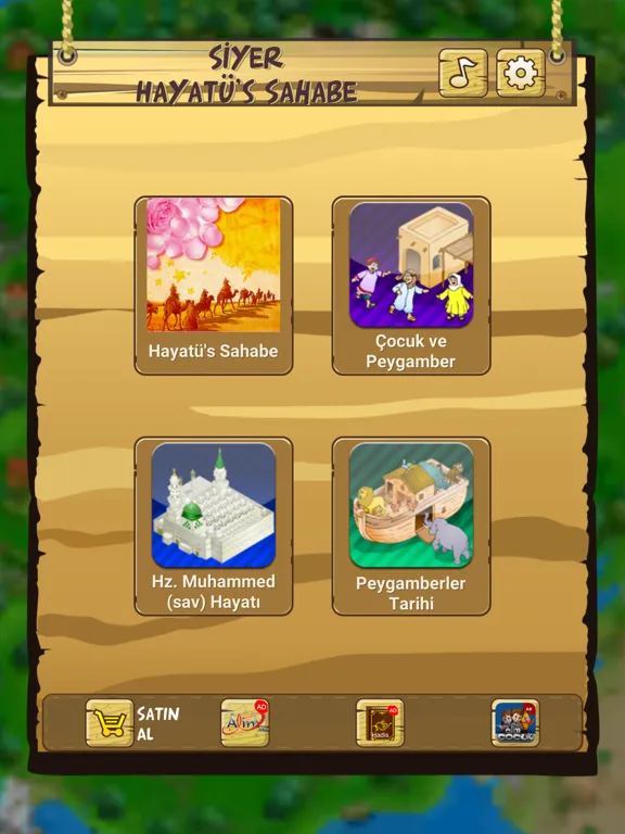 Tangkapan layar Hayatü's Sahabe iPad 