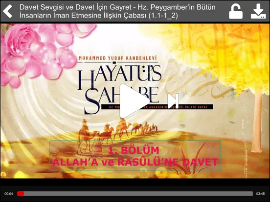 Tangkapan layar Hayatü's Sahabe iPad 